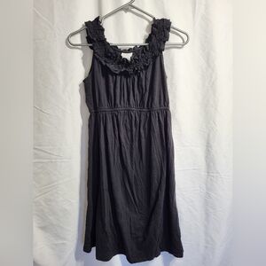 CLEARANCE  Maternity-Motherhood Black Ruffled Midi Dress, Size Medium